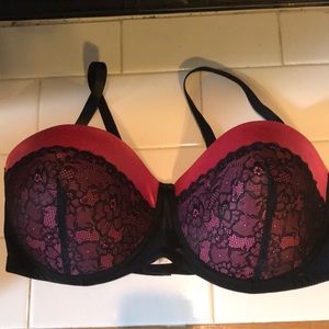 Super Cute 44 DD Dreamwear Black & Pink Lace Bra